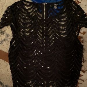 Black sequin top